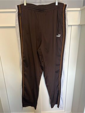 Vintage Puma baggy chocolate brown track pants